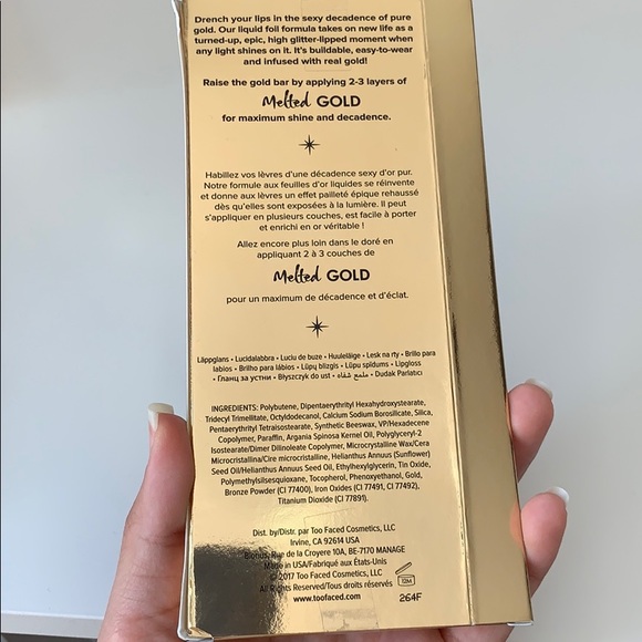 Too Faced Melted Gold Lip Gloss - Picture 2 of 2